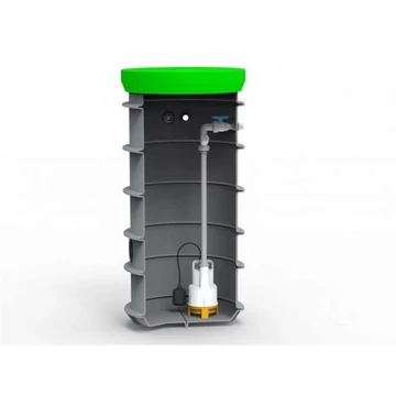 RoPump Ø600 X 1500 SZENNYVÍZÁTEMELŐ SZIVATTYÚÁLLOMÁS EGY PENTAX DPV 100G SZIVATTYÚVAL, ajándék fedlappal (2 kN)