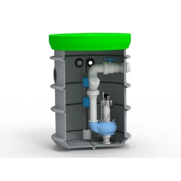 RoPump Ø600 X 1000 SZENNYVÍZÁTEMELŐ SZIVATTYÚÁLLOMÁS EGY PENTAX DG102 SZIVATTYÚVAL, ajándék fedlappal (2 kN)