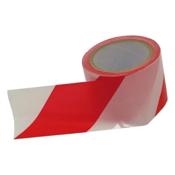 PVC szalag 75mmx250m piros-fehér BEAST