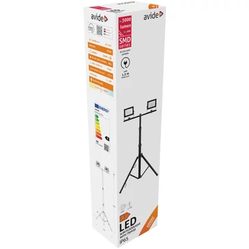 Avide Led Reflektor Slim SMD 2X30W NW 4000K TRIPODDAL