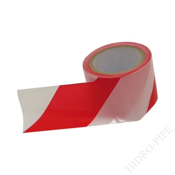 PVC szalag 75mmx100m piros-fehér BEAST